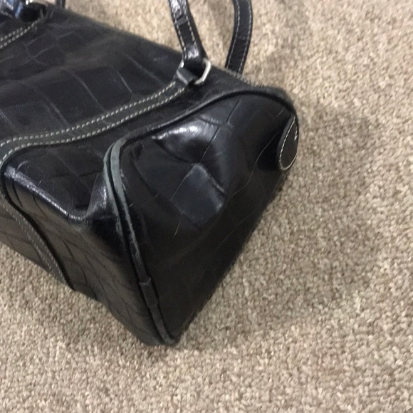 Black leather croc Dooney & Burke puede - Picture 4 of 8